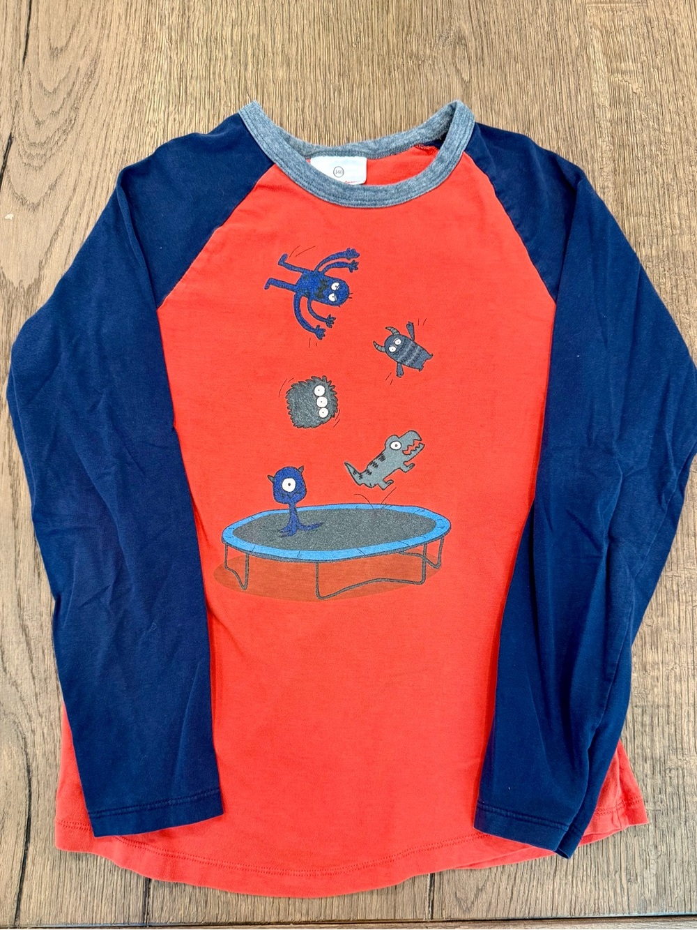 Hanna Andersson Monster Trampoline Long Sleeve Tee Size 140 (US 10)